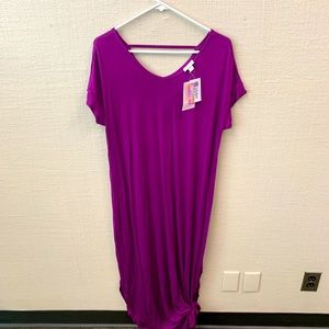 Violet loose-fitted maxi dress